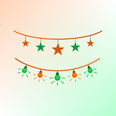 String light illustration with green and orange color
