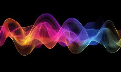 Obraz premium Abstract vibrant wavy lines