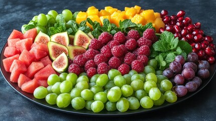 Colorful fruit platter arrangement (2)