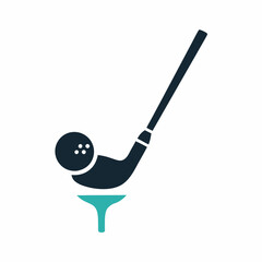 Clean and Professional Golf Equipment Illustration.