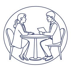 man and woman in cafe