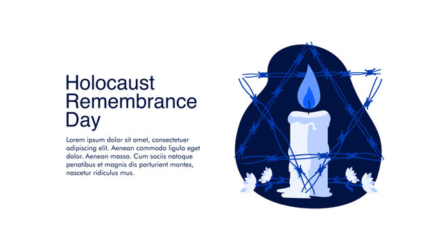 vector holocaust remembrance day poster template