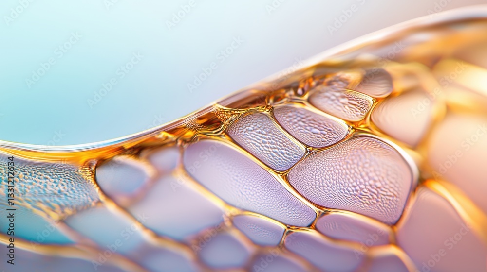 Poster abstract oil bubbles macro shot of oil bubbles with vibrant colors and intricate patterns, creating 
