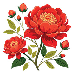 seamless pattern with red poppies