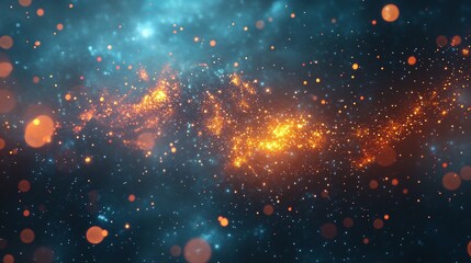 Beautiful space scenery with glowing stars and nebula gas, abstract background for space theme