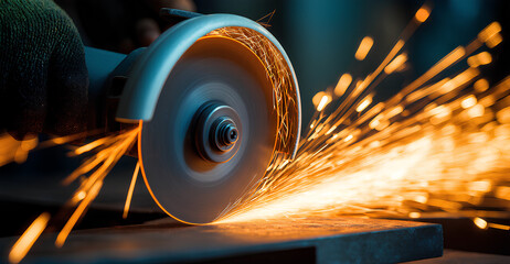 cutting metal with sparks