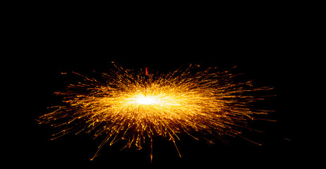 Fototapeta premium sparkler on black background