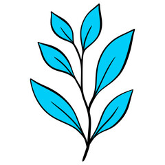 Line Art Leaves Design Illustration
