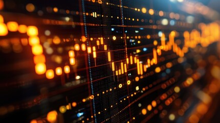 Obraz premium Abstract financial data visualization