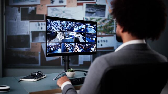 Private Detective Man Searching Online