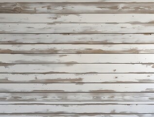 Obraz premium Rustic weathered wooden planks with peeling white paint, vintage distressed timber surface, aged wood texture, perfect for backgrounds, backdrops, and wallpaper