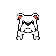 Bold and Strong Bulldog Vector Emblem