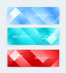 Fototapeta premium Geometric banner design with Vector presentation template.
