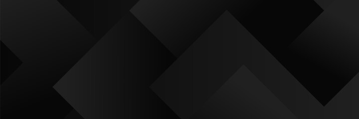 Obraz premium Abstract dark black Geometric banner design background.