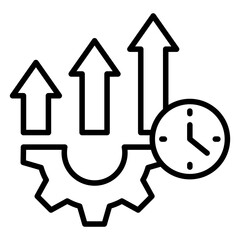 Operational Efficiency Outline Icon