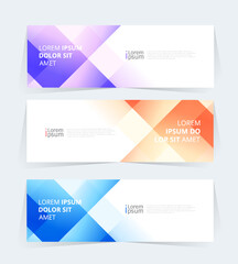 Geometric banner design with Vector presentation template.