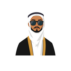 Muslim Man in Traditional Outfit with Sunglasses