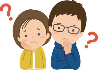 Fototapeta premium 困る夫婦