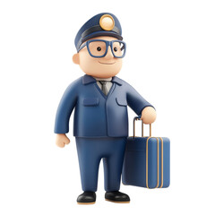 3d playful cartoon character in business attire engaging design perspective