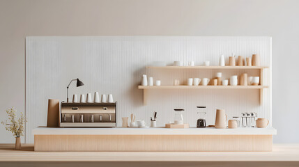 miniature of a minimalist aesthetic coffee shop building 