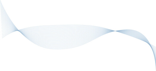 Blue abstract curve wave flow, vector abstract design element 
