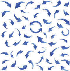 Obraz premium set of blue arrows vector illustration red gradient arrow