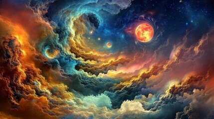 Fototapeta premium fractal realms art concept