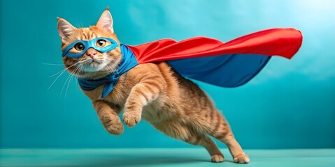 Obraz premium Adorable orange tabby cat isolated on different backgrounds