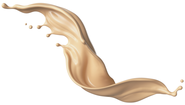 Liquid cosmetic foundation splash.