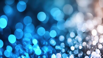 Obraz premium Captivating blue bokeh lights abstract photography indoor close-up artistic concept