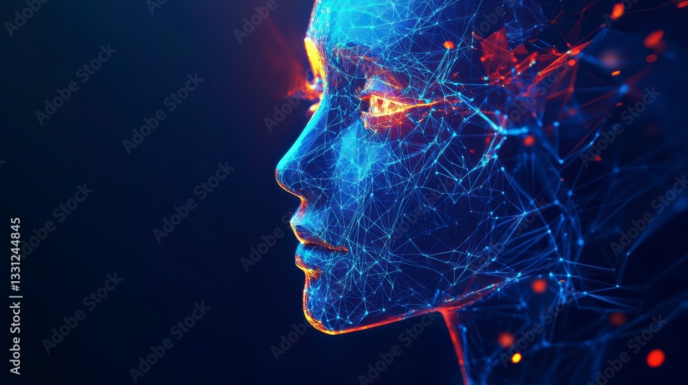 Poster visionary ai: a mesmerizing image of a digital-art rendering showcases the captivating concept of ar