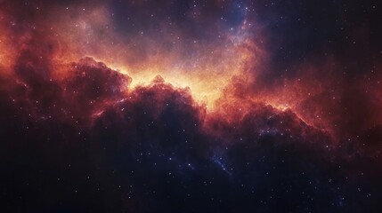 Fototapeta premium Galaxy Background, with Stars and colorful Nebula Clouds. Outer Space Astronomy image showing an Interstellar Celestial view of the Cosmos 