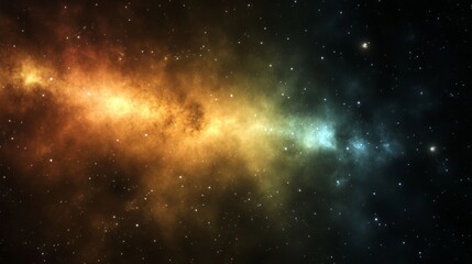 Naklejka premium Galaxy Background, with Stars and colorful Nebula Clouds. Outer Space Astronomy image showing an Interstellar Celestial view of the Cosmos 