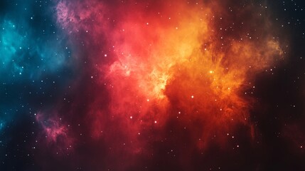 Fototapeta premium Galaxy Background, with Stars and colorful Nebula Clouds. Outer Space Astronomy image showing an Interstellar Celestial view of the Cosmos 