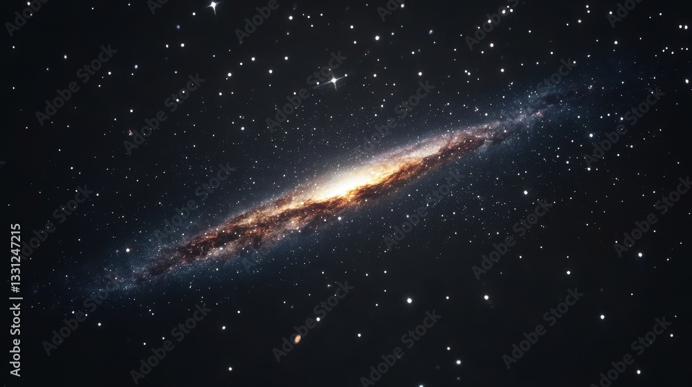 Wall mural galaxy background, with stars and colorful nebula clouds. outer space astronomy image showing an int