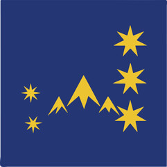 Fototapeta premium alaska flag vector icon