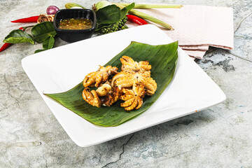 Delicous Grilled octopus with sauce