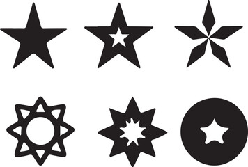 isolated star  Vector,stars Silhouette,stars icon set, star symbol ,black star business Vector illustration