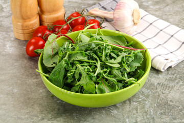 Arugula and spinach mix salad