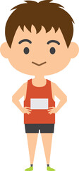 男子陸上競技選手のイメージイラスト