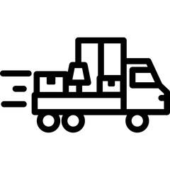 Moving Service Line Icon