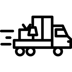 Moving Service Line Icon