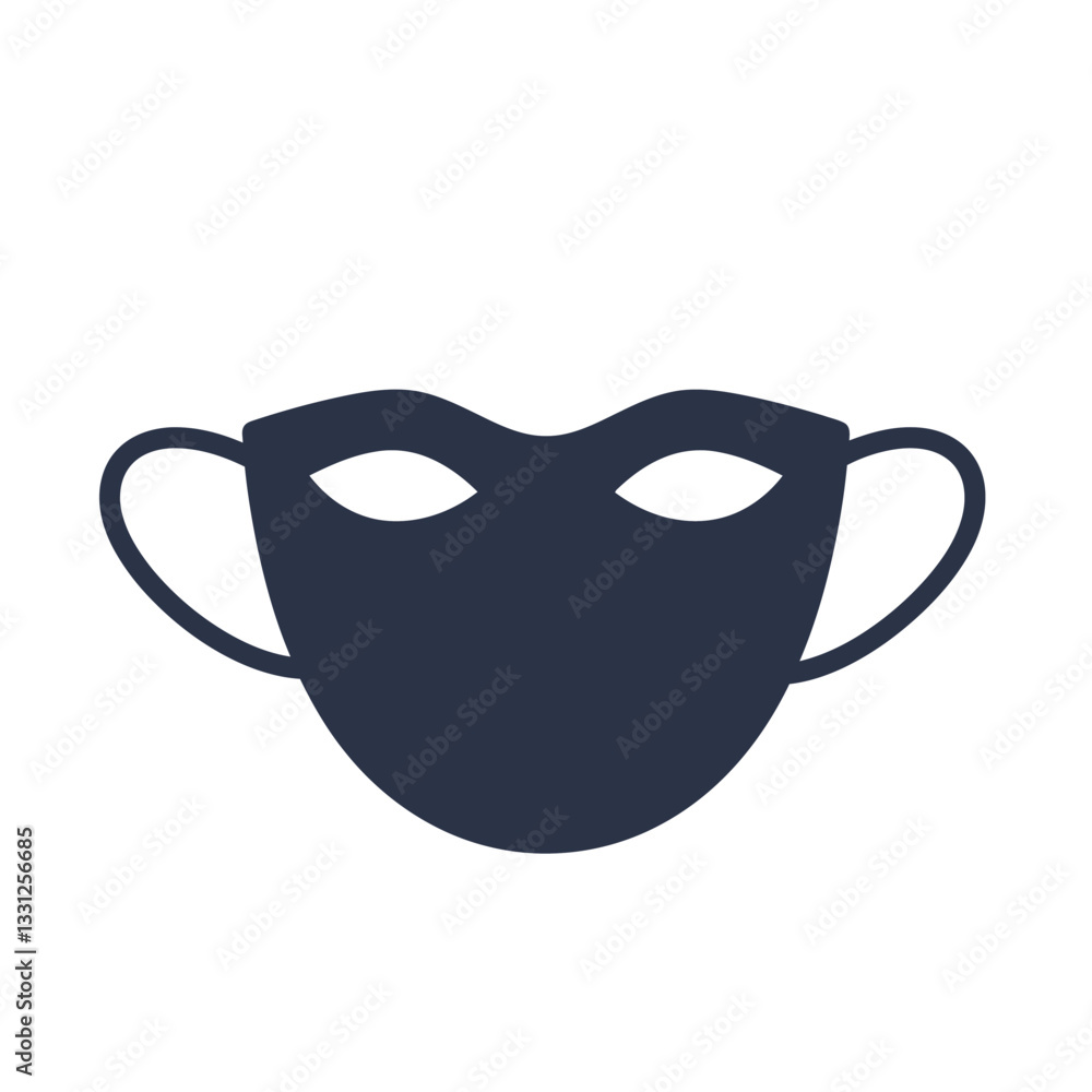 Poster mask design transformation from simple to detailed flat style vector art