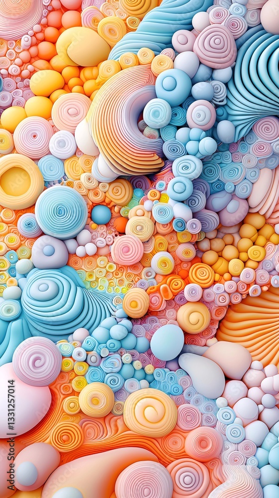 Poster fractal dreamscape, infinite spirals of glowing patterns extending into the horizon, mesmerizing sym