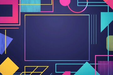 An 80s neon playground of bold shapes perfect for design cavorts with nostalgia.