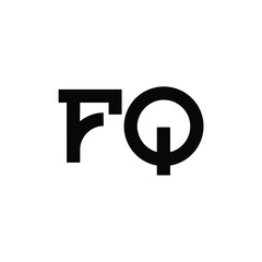 FQ monogram logo design letter text name symbol monochrome logotype alphabet character simple logo