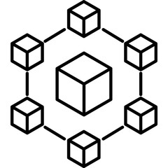Obraz premium Blockchain Icon