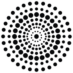 Flat design spiral circle background