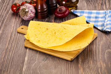 Mexican tortilla for burrito wrap