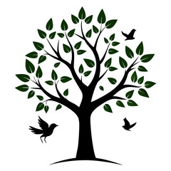 vector tree silhouette